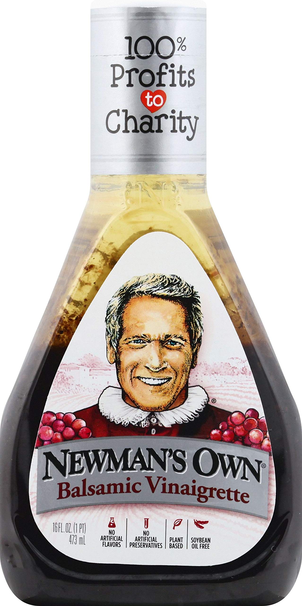 Newmans Own Balsamic Vinaigrette Salad Dressing, Plastic, 16 Fl Oz, Pack of 6