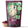 NaturaleBio Acai Powder Organic 4oz - Freeze Dried - Pure Organic Acai Berry Powder (Freeze-Dried) from Brazil, Dried, Raw Food