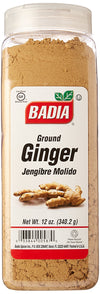 Badia Ground Ginger Powder, 12 Oz - Fresh, Aromatic, Ground Ginger Root, Gluten-Free