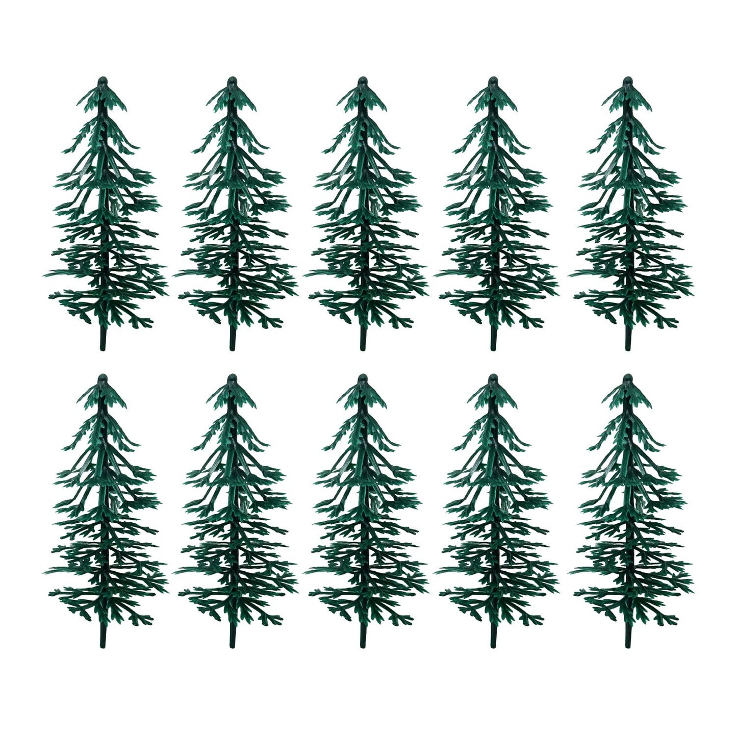 Honbay 20PCS Plastic Evergreen Tree Cupcake Toppers Tree Cake Decorations Cake Decorating Pick for Christmas Party Favor
