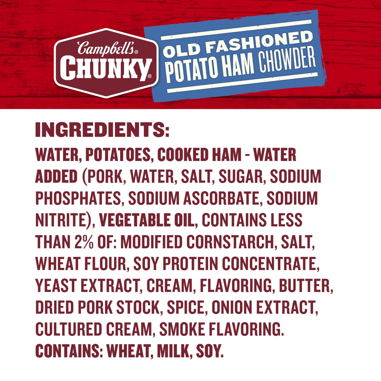 Campbell s Chunky Soup, Old Fashioned Potato Ham Chowder, 18.8 Ounce Can (Pack of 12)