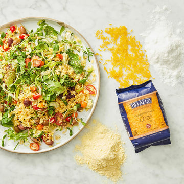 DeLallo Gluten Free Orzo Pasta, Made with Corn & Rice, Wheat Free, 12oz Bag, 3-Pack