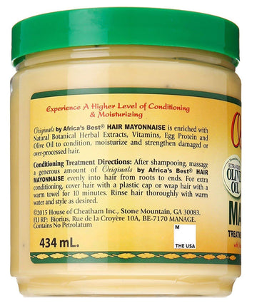 Africa's Best Organics Hair Mayonnaise, 15 Oz - Pack of 3
