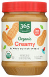 365 by Whole Foods Market, Organic Creamy Peanut Butter, 28 Ounce