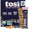 Tosi Cashew Blueberry Protein Bars - Crunchy Nut & Seed Vegan Snack Bars, Gluten Free, 6g Plant Based Protein, Organic Flax, Chi