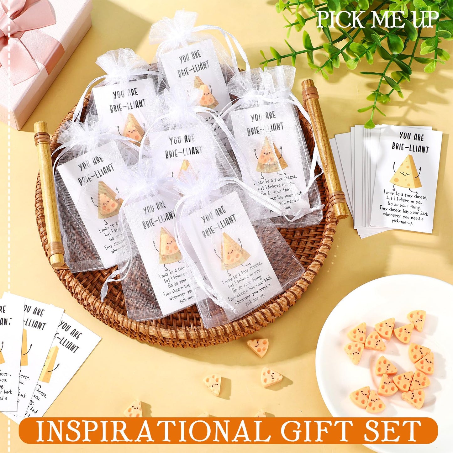 Huwena 30 Employee Appreciation Gifts For Coworkers Resin Emotional Positive Gift With Card Organza Bag For Office Employee Cowo