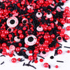 Halloween Sprinkles For Cake Decorating, Black & Red Pearl Sprinkles With Black Bats & Eyeball Candy, Perfect For Halloween Dess
