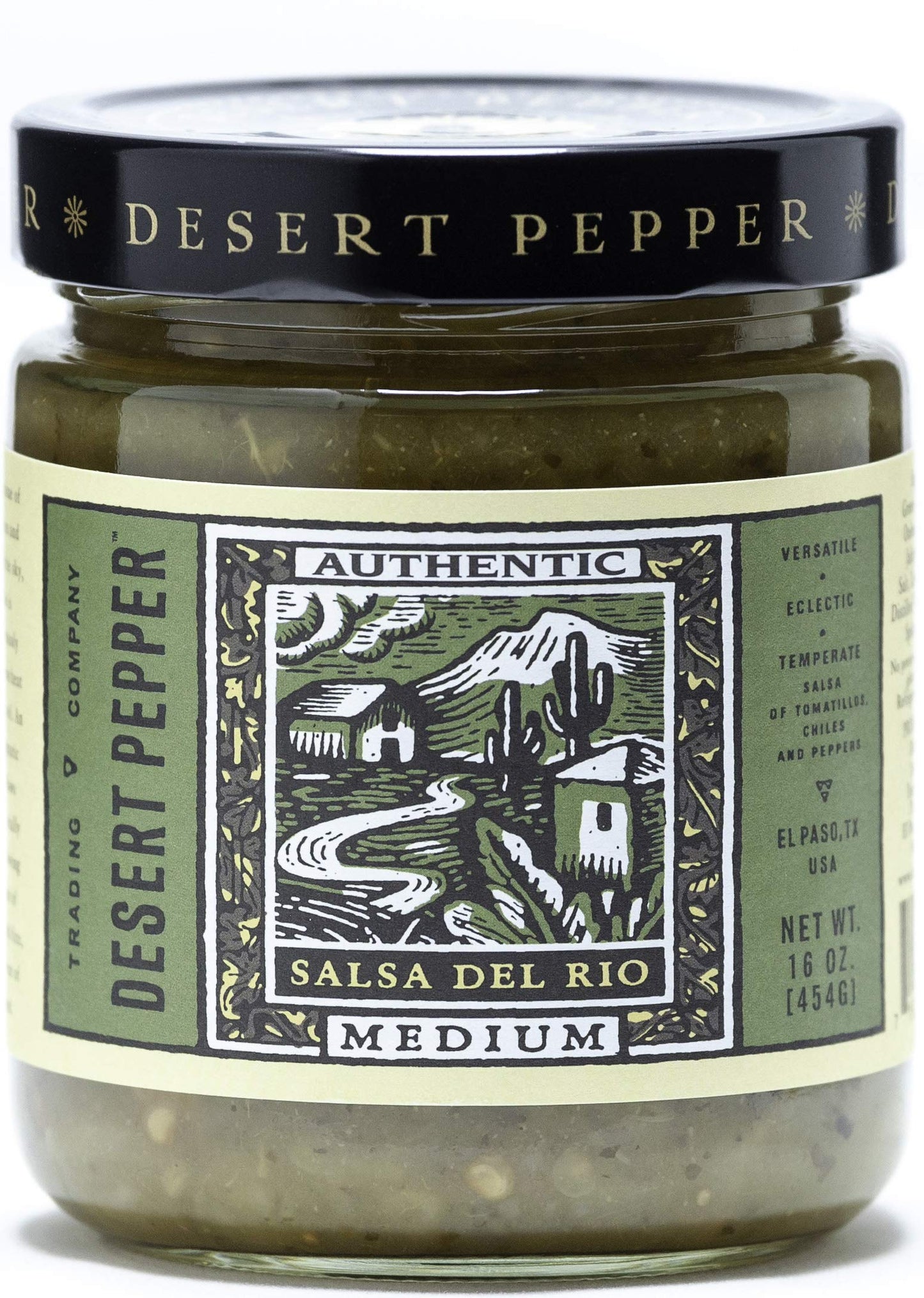 Desert Pepper Salsa Del Rio Green Salsa With Green Chiles Tomatillos Jalapeno Peppers Fresh Vegetables Green Salsa Verde Vegan Gluten-Free Low Carb Snack Salsa Medium Salsa 16 Oz 6-Pack