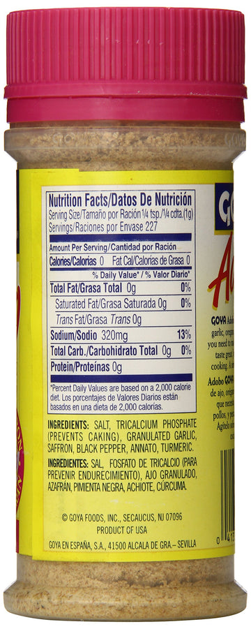 Goya Adobo With Saffron, 8 Ounce