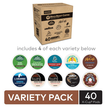 Keurig Bold Roast Coffee Collection Variety Pack, Keurig Single Serve K-Cup Pods, 40Ct