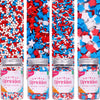 Patriotic Sprinkles Set, Food Grade 50G/Bottle, 4Th Of July, Sujoygar, Independence Day Sprinkles For Cupcake Decorating, Cookie