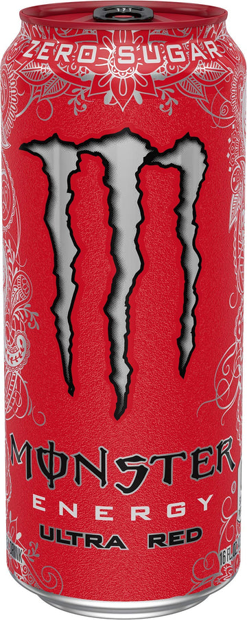Monster Energy Ultra Red, Sugar Free Energy Drink, 16 Ounce (Pack Of 15)