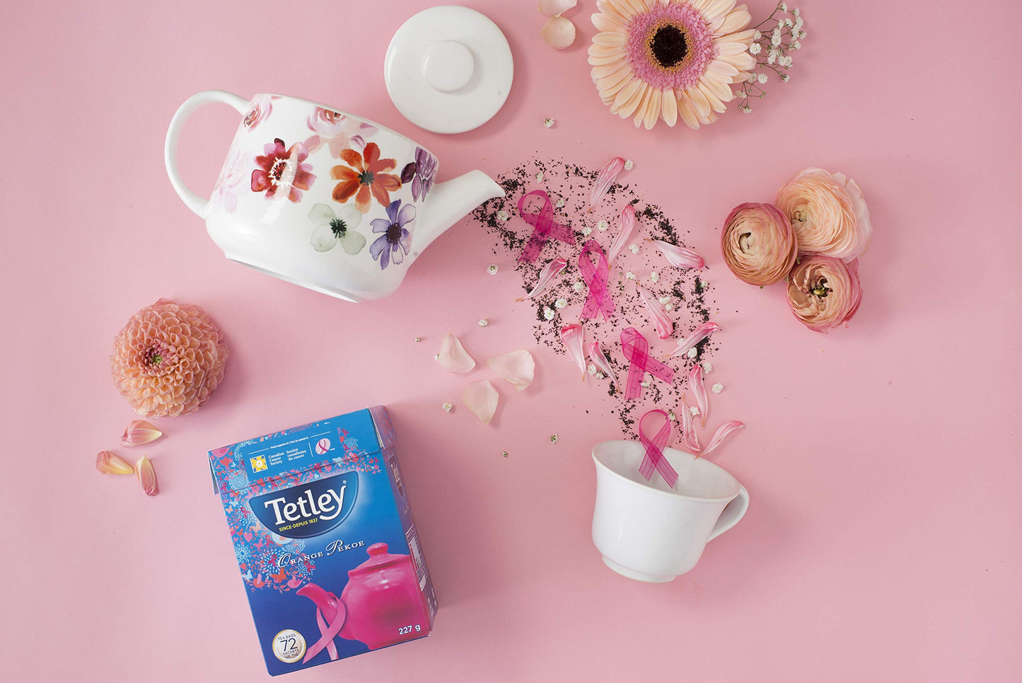 Tetley Bold Orange Pekoe Tea - 72Ct/225G {Imported From Canada}