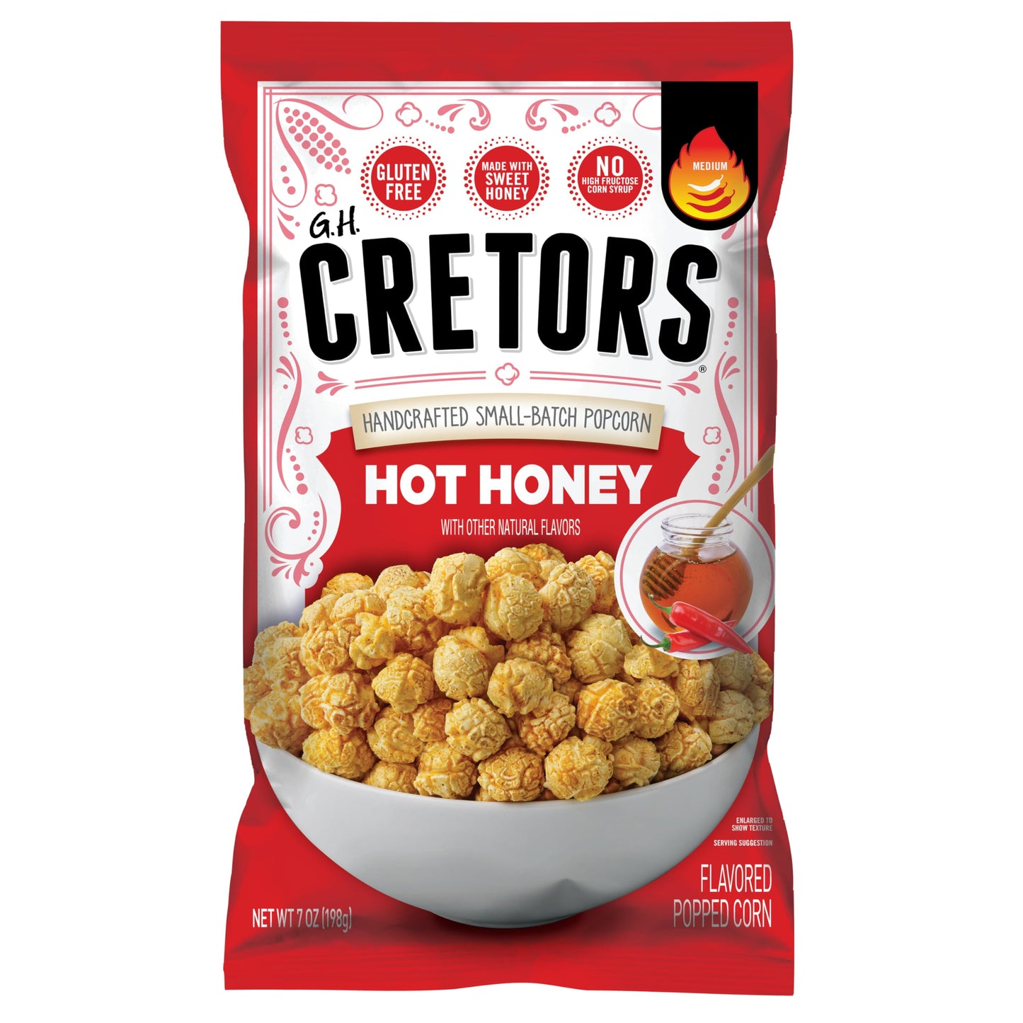 G.H. Cretors Hot Honey Kettle Popcorn 7 Oz (Pack Of 6)