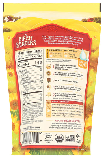 Birch Benders Organic Buttermilk Pancake And Waffle Mix, 16 Oz
