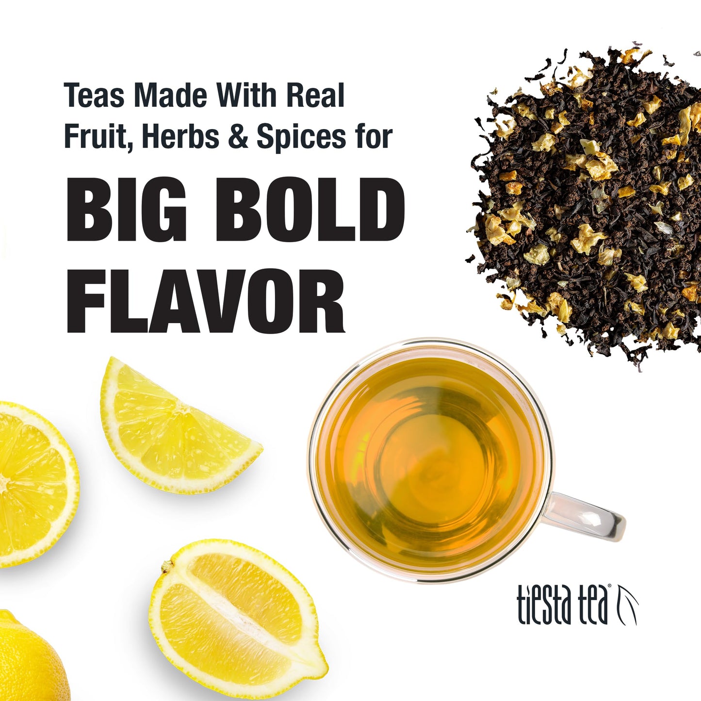 Tiesta Tea Lemon Black Tea - Loose Leaf, High Caffeinated, 5oz Tin, Brews Up to 50 Cups