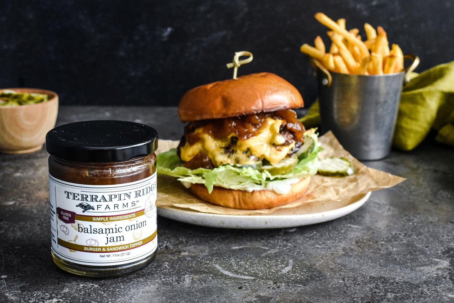 Terrapin Ridge Farms Balsamic Onion Jam, Vegan & Gluten Free, 44.5 Ounce Tub