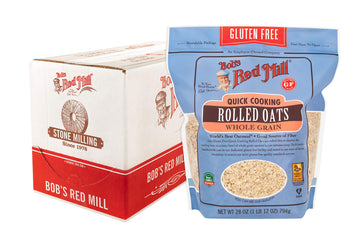 Bob S Red Mill Gluten Free Quick Cooking Rolled Oats, 28Oz (Pack Of 4) - Non Gmo, Whole Grain, Vegan, Kosher