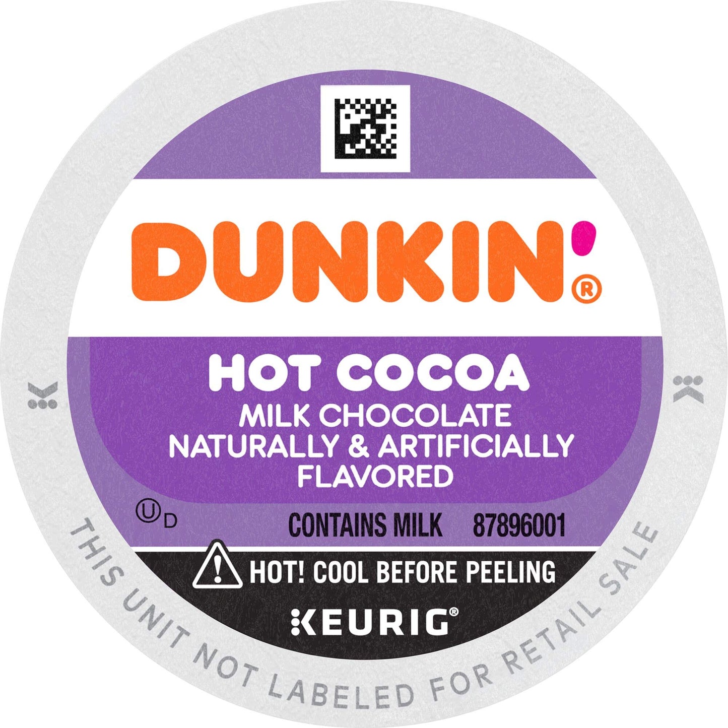 Dunkin' Milk Chocolate Hot Cocoa, 60 Keurig K-Cup Pods, 10 Count (Pack Of 6)