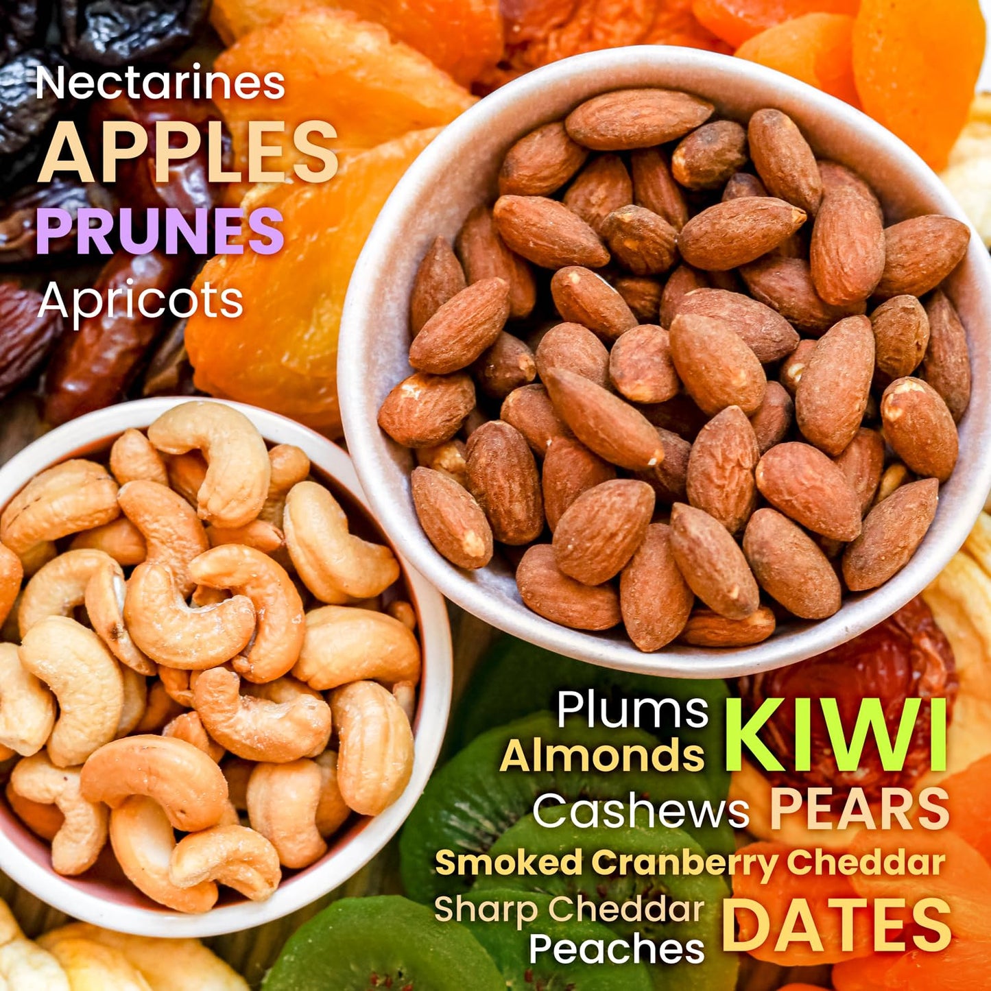 Cheese and Snack Charcuterie Board | Gift Basket for Fathers Day, Parties, Host, Hostess, Party Platter, Savory Assortment Tray