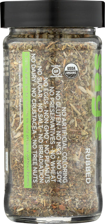 SPICELY Organic Jar Sage Rubbed, 0.6 OZ