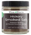 Viva Doria Hickory Smoked Sea Salt, Fine Grain, 5 oz Glass Jar