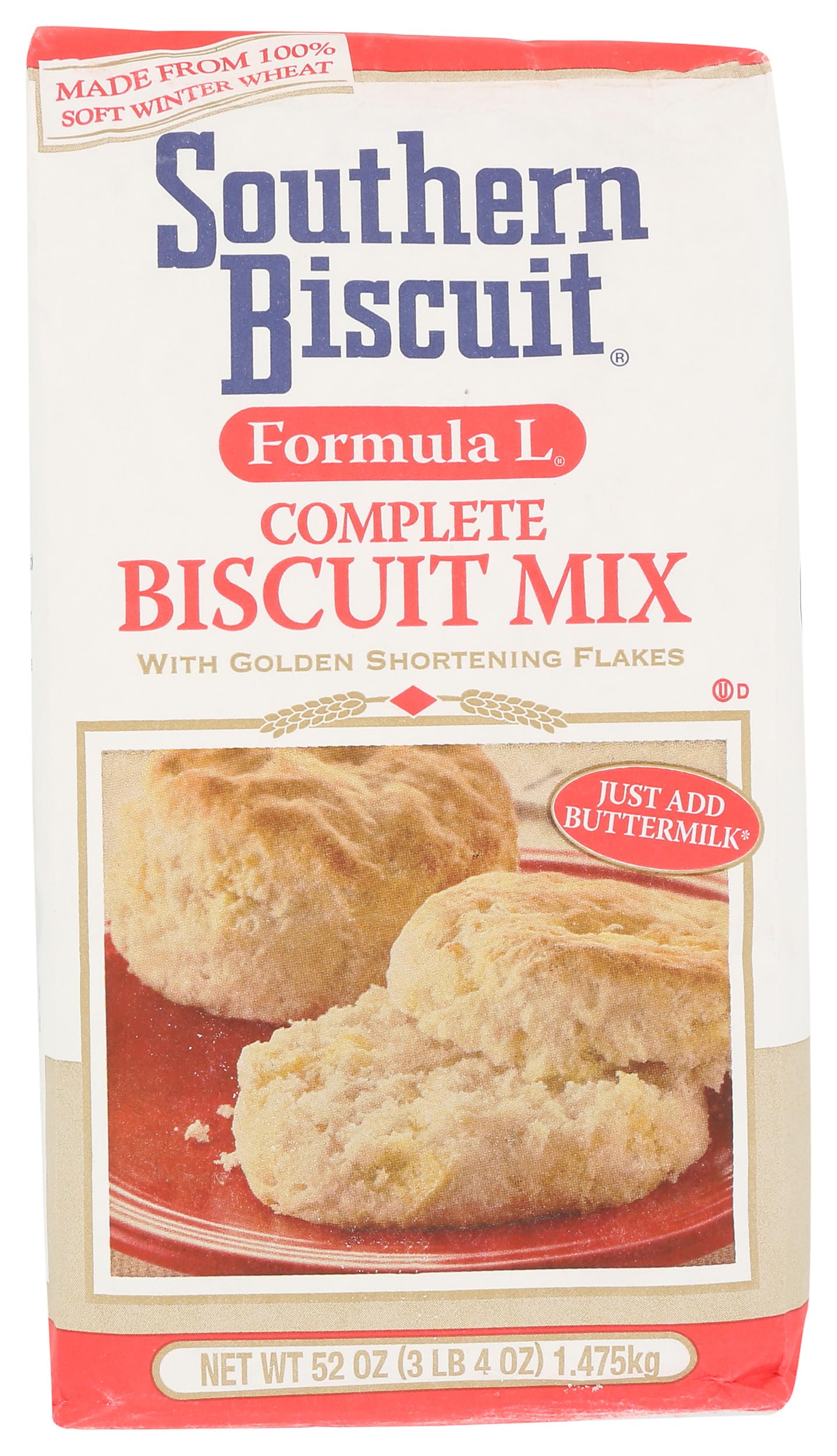 Southern Biscuit Complete Biscuit Mix, Kosher, 3.25 Lb, 52 Ounce (Pack of 8)