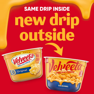 Velveeta Shells & Cheese Original Microwaveable Shell Pasta & Cheese Sauce Big Cup, 5 oz Cup