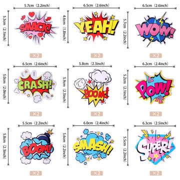 36 Pcs Superheros Cupcake Toppers And Wrappers Boom Pow Hero Cupcake Picks For Celebrating Kids Heros Theme Baby Shower Birthday