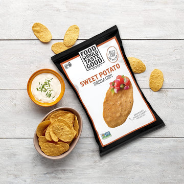Food Should Taste Good Tortilla Chips, Sweet Potato, 1.5 Oz (Pack of 24)