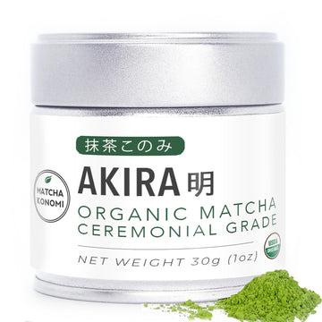 Akira Matcha 30G - Organic Premium Ceremonial Japanese Matcha Green Tea Powder - First Harvest - Zero Sugar - Usda And Jas Certi