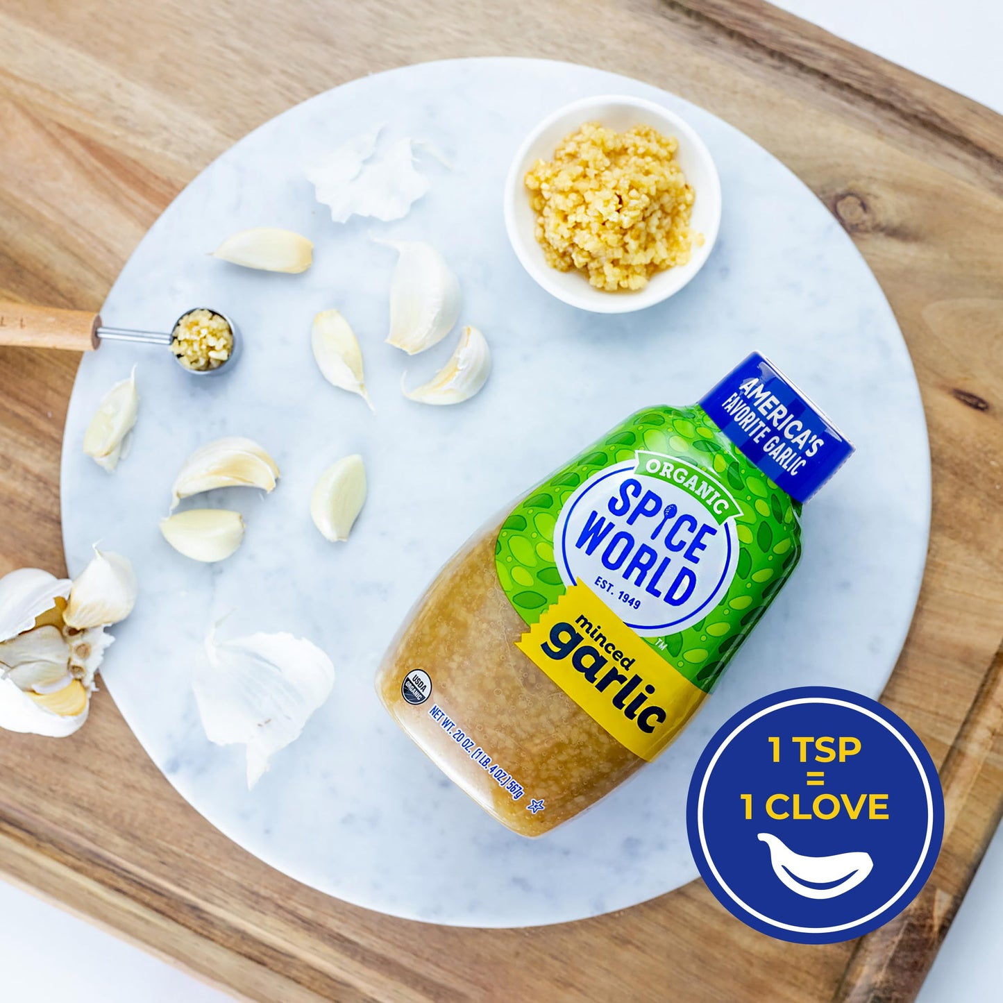 Spice World - Organic Squeeze Garlic - Value Size - 20 Oz