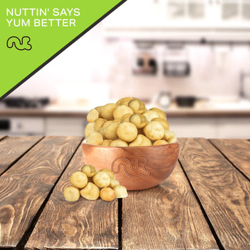 Nut Cravings - Raw Macadamia Nuts, Unsalted, Shelled, Whole, (32Oz - 2 Lb) Bulk Nuts Packed Fresh In Resealable Bag - Kosher Hea