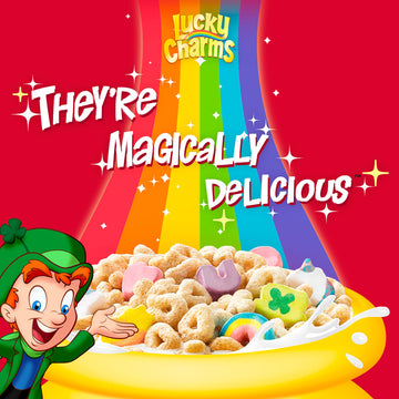 Lucky Charms Cereal With Marshmallows, Cereal Box With St. Patrick'S Day Leprechaun Trap, Gluten Free, Made With Whole Grain, Giant Size, 26.1 Oz