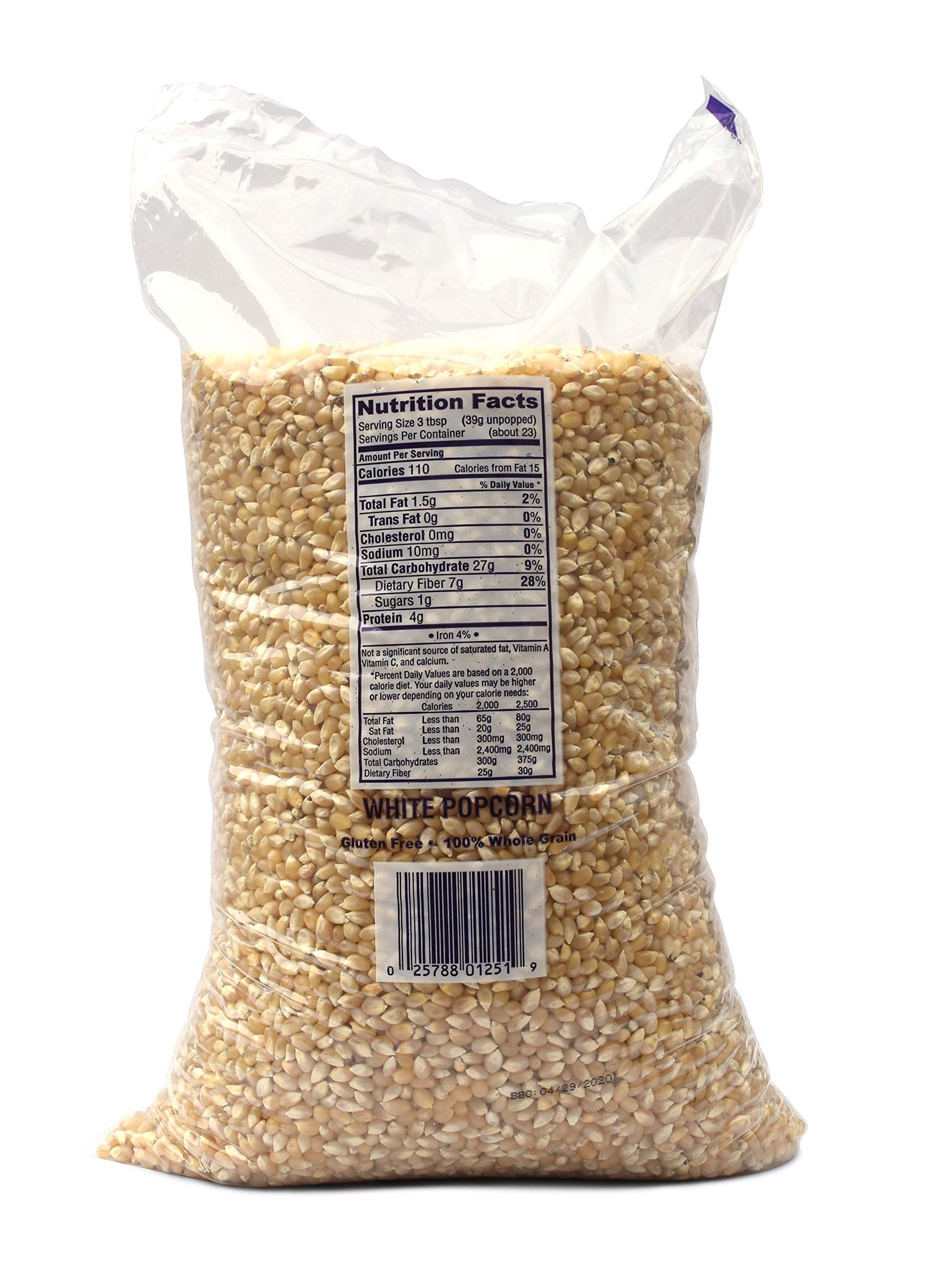 Snappy White Popcorn Kernels, 12.5 Lbs