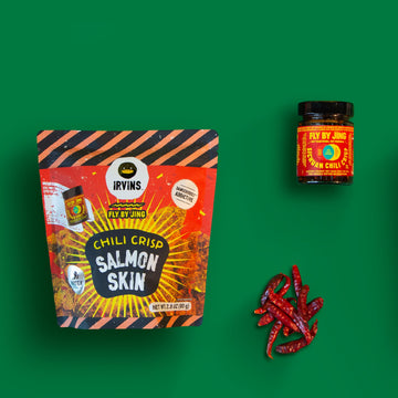 Irvins Salted Egg Salmon Skins,(2.8 Ounce (Pack Of 3), Chili Crisp Salmon Skin)