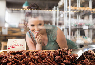 Nuts on the Run Cinnamon Pecans - 4oz (PACK OF 3 BAGS), Roasted Cinnamon Pecan Pralines, Satisfaction Guarantee