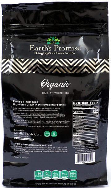 Organic Earth'S Promise Rice (Basmati White, 32 Oz (2Lb) - 5 Pack)