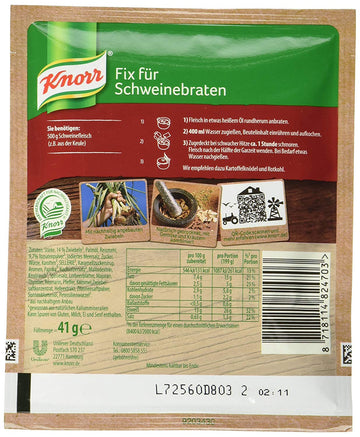 Knorr Fix For Schweinebraten Roast Pork 41G | Pack Of 4