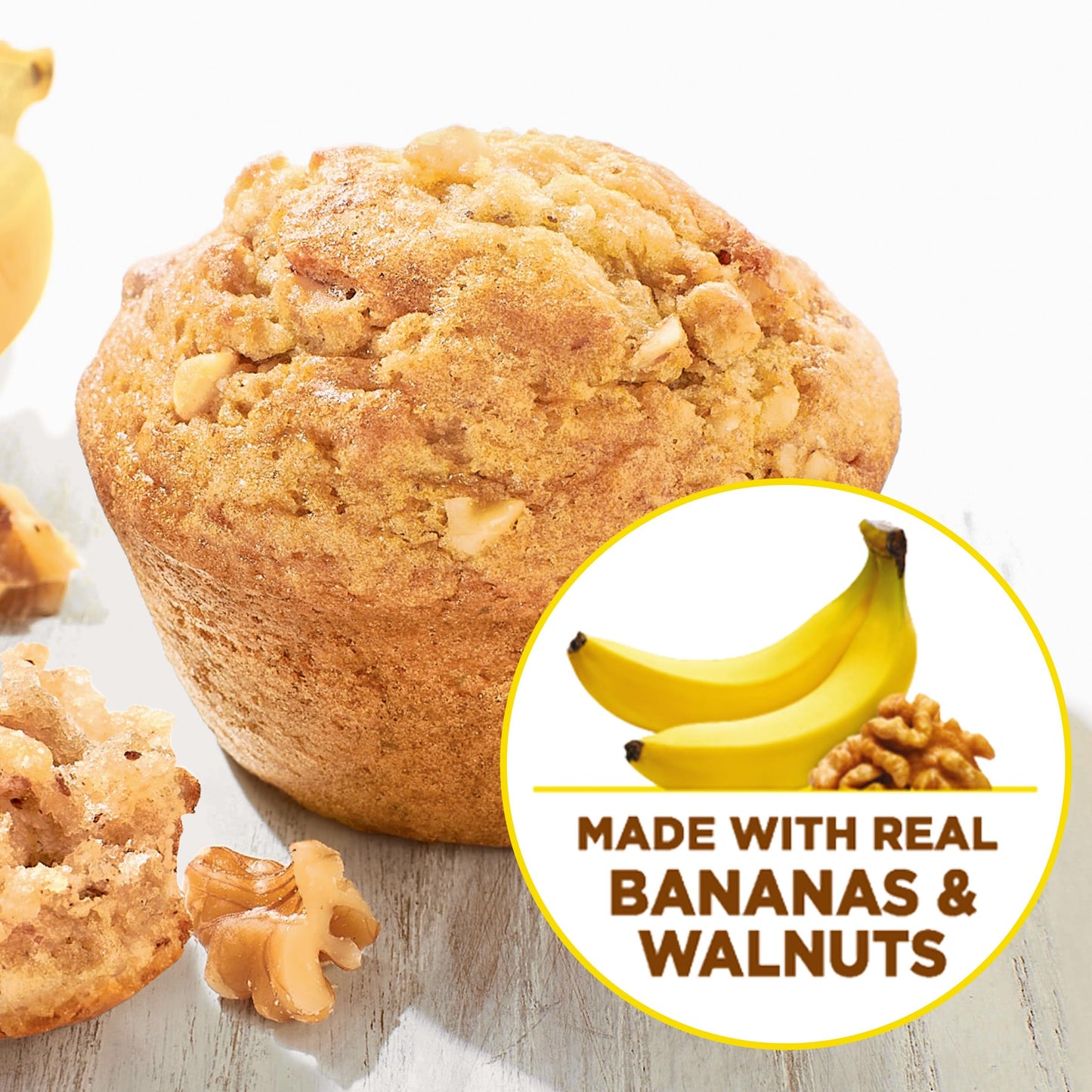 Krusteaz Banana Nut Muffin Mix, Made With Real Bananas and Walnuts, 15.4 oz Box (Pack of 12)