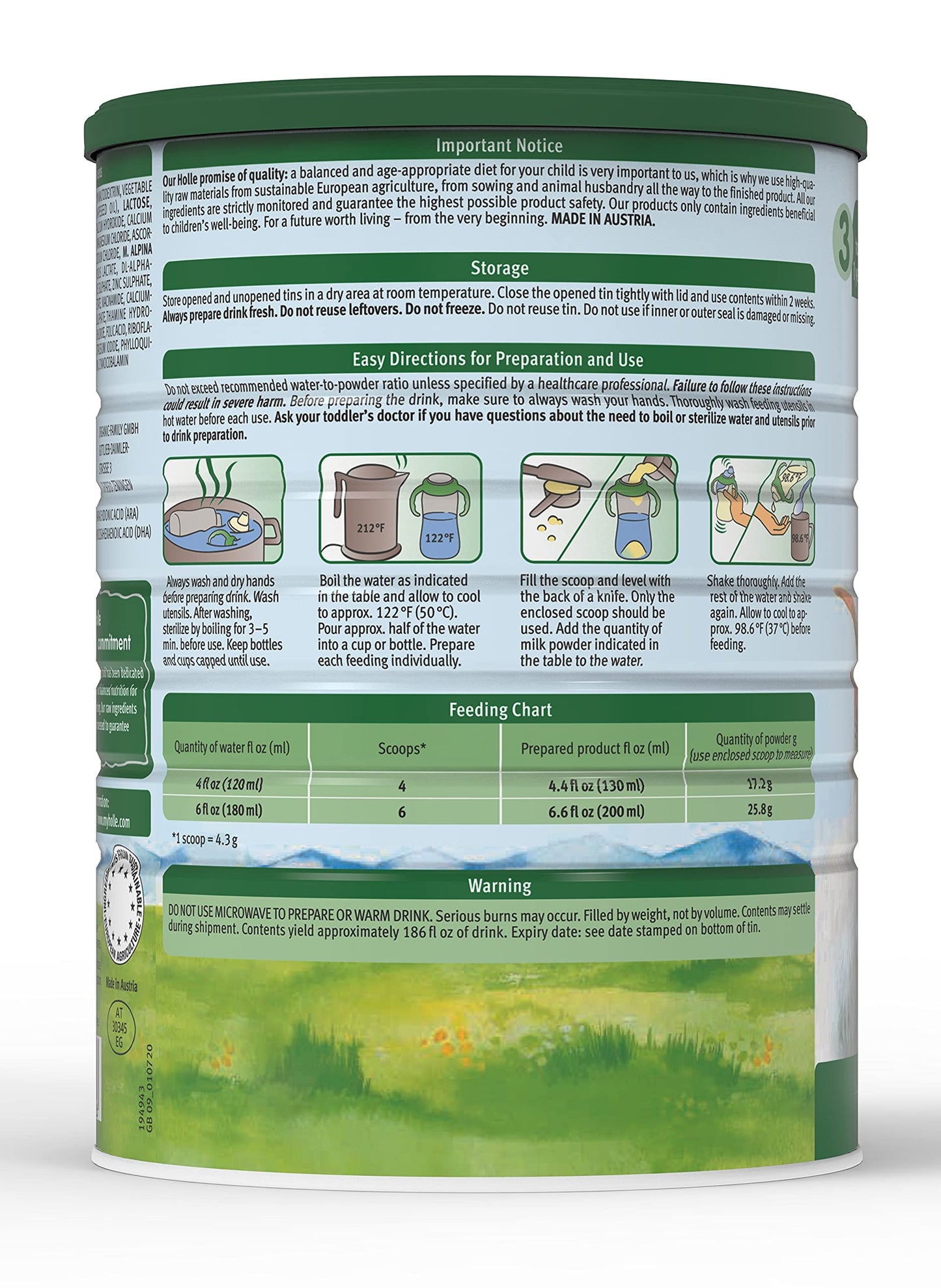 Holle Goat Milk Toddler Drink, 28.2 Oz