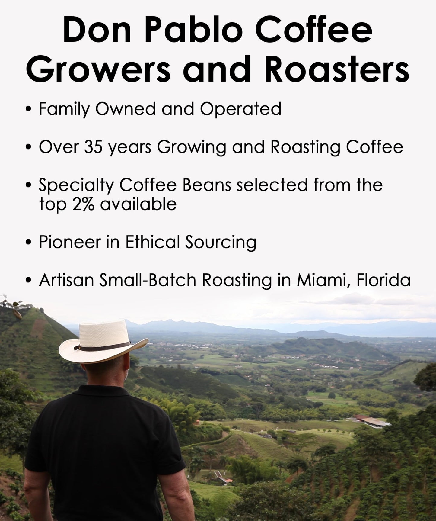 2Lb Don Pablo Colombian Supremo - Medium-Dark Roast - Whole Bean Coffee - Low Acidity - 2 Pound (2 Lb) Bag