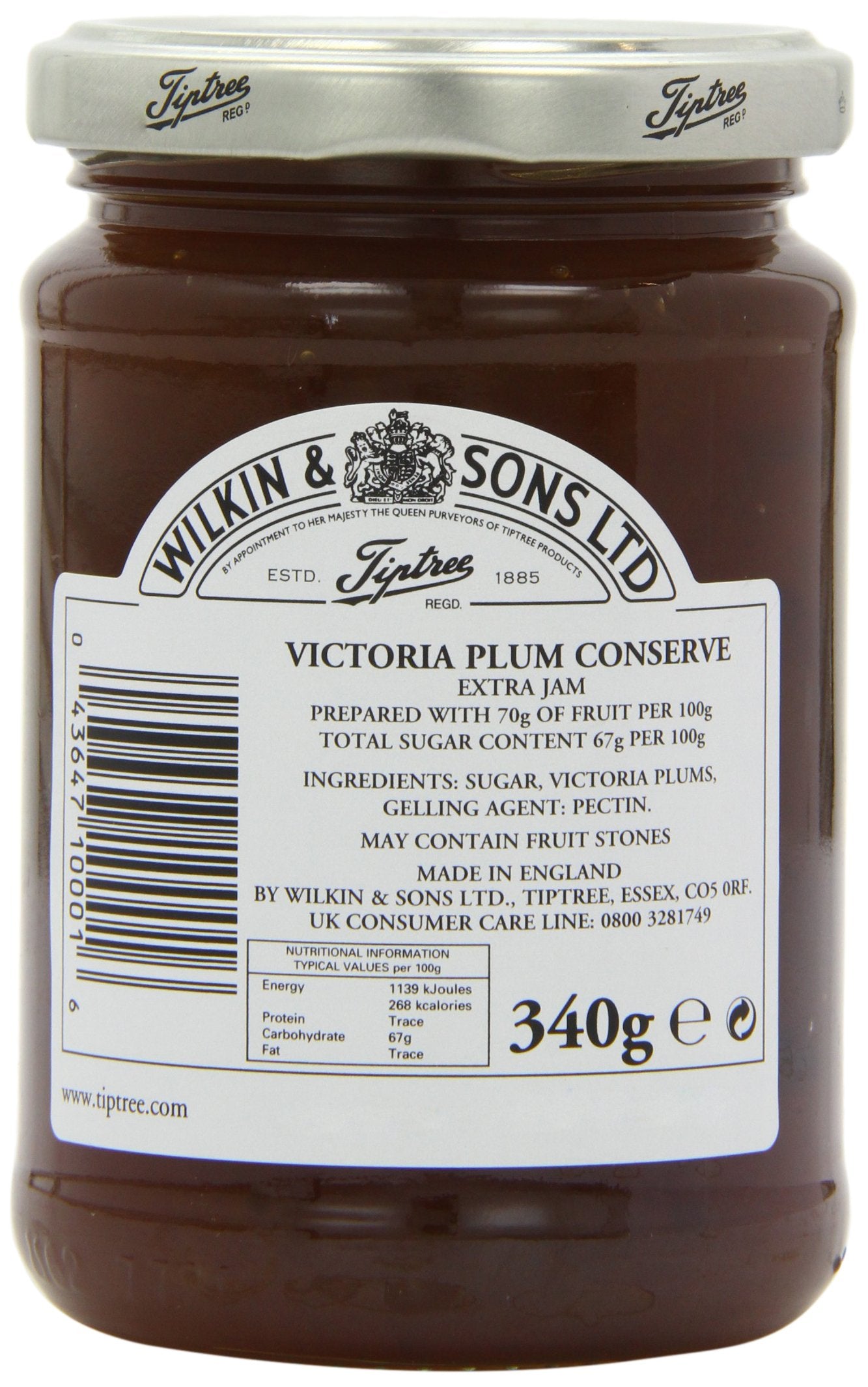 Tiptree Victoria Plum Preserve, 12-Ounce Jar (Pack of 6)