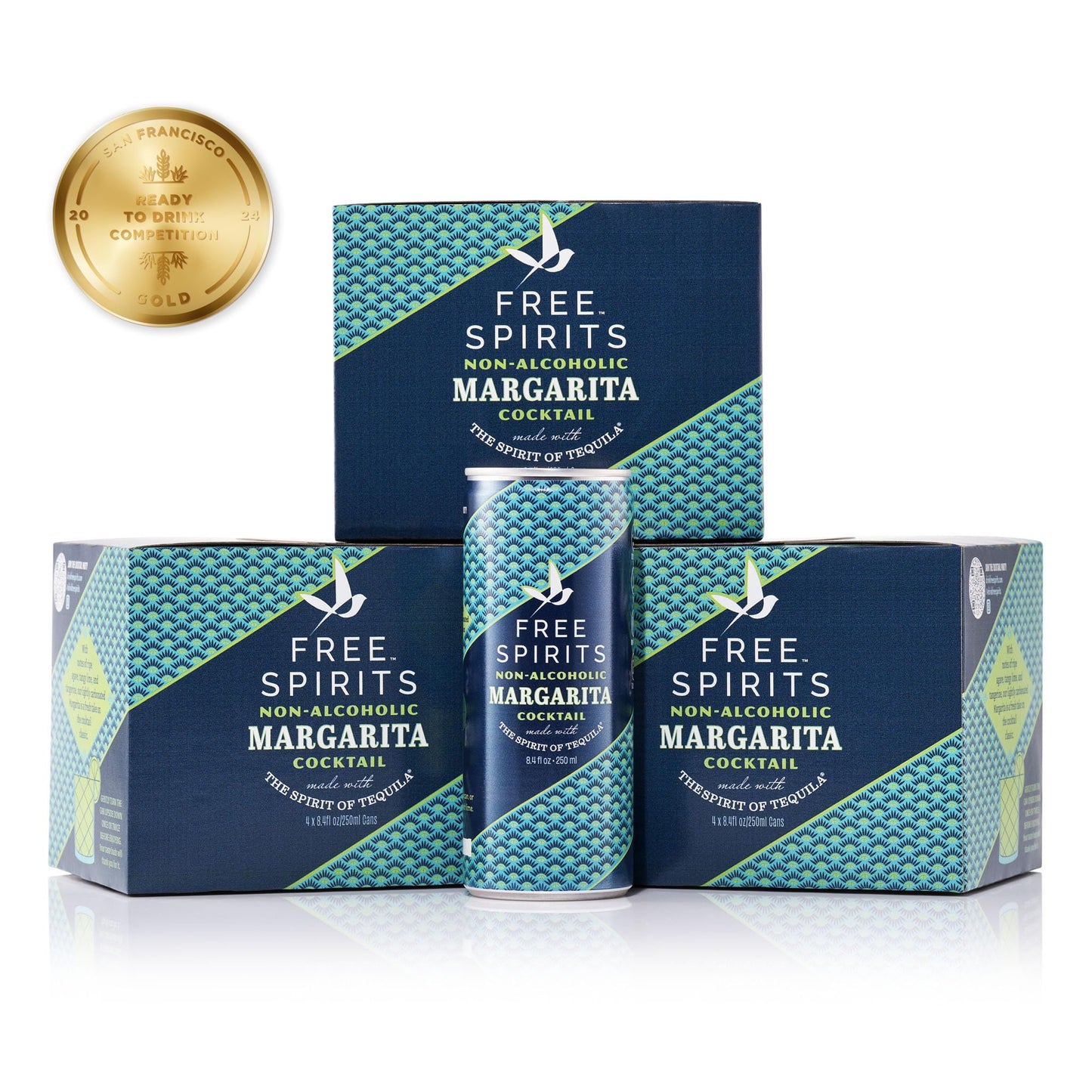 The Free Spirits Company Non-Alcoholic Margarita Mocktail - Low Sugar, Real Fruit Juice - 12 Pack, 8.4 fl oz Cans