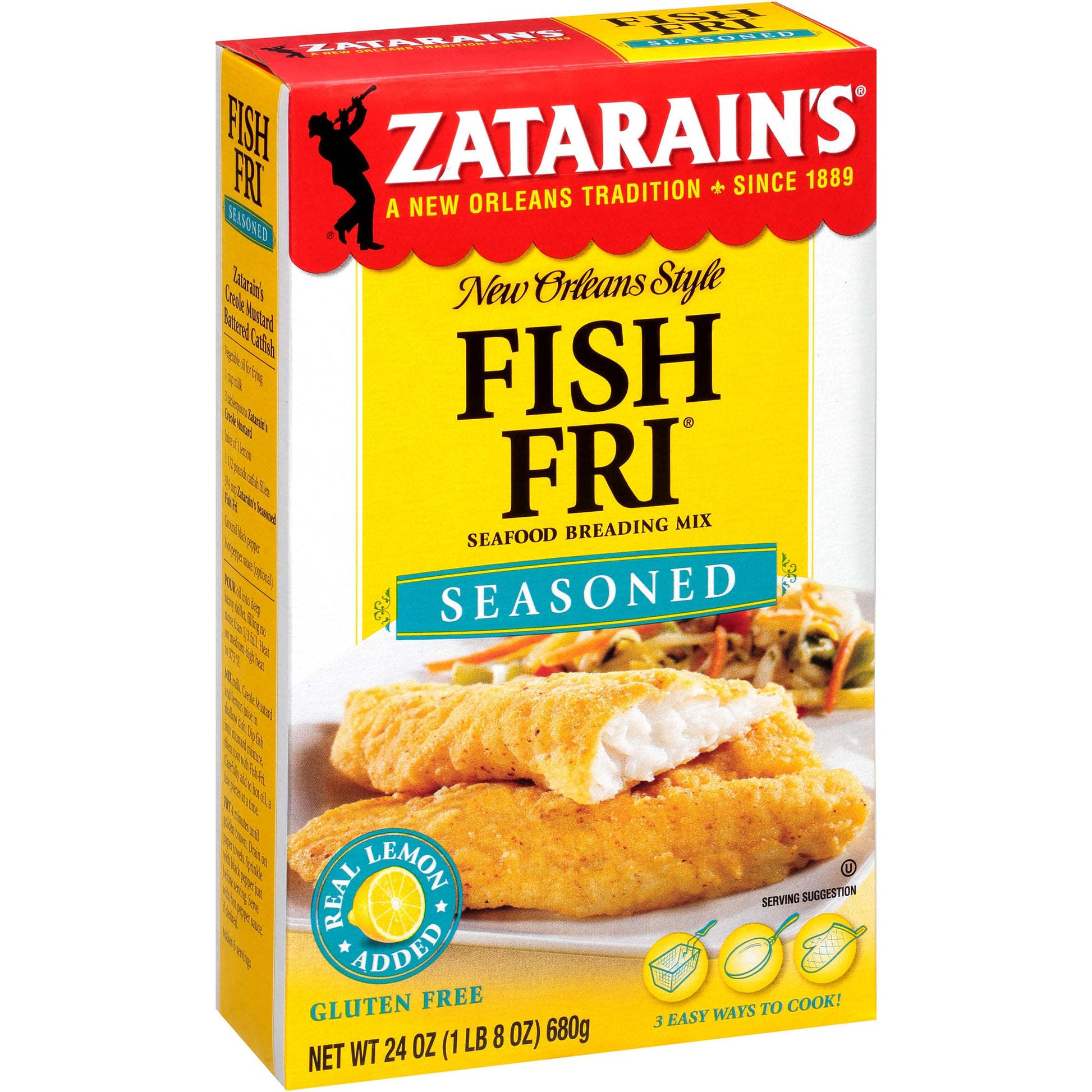 Zatarain'S Seasoned Fish Fri Seafood Breading Mix, 24 Oz