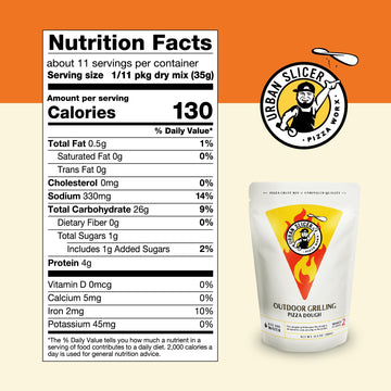 Urban Slicer Pizza Kit - Outdoor Grilling Style Crust & Pizza Sauce - 1 Bag