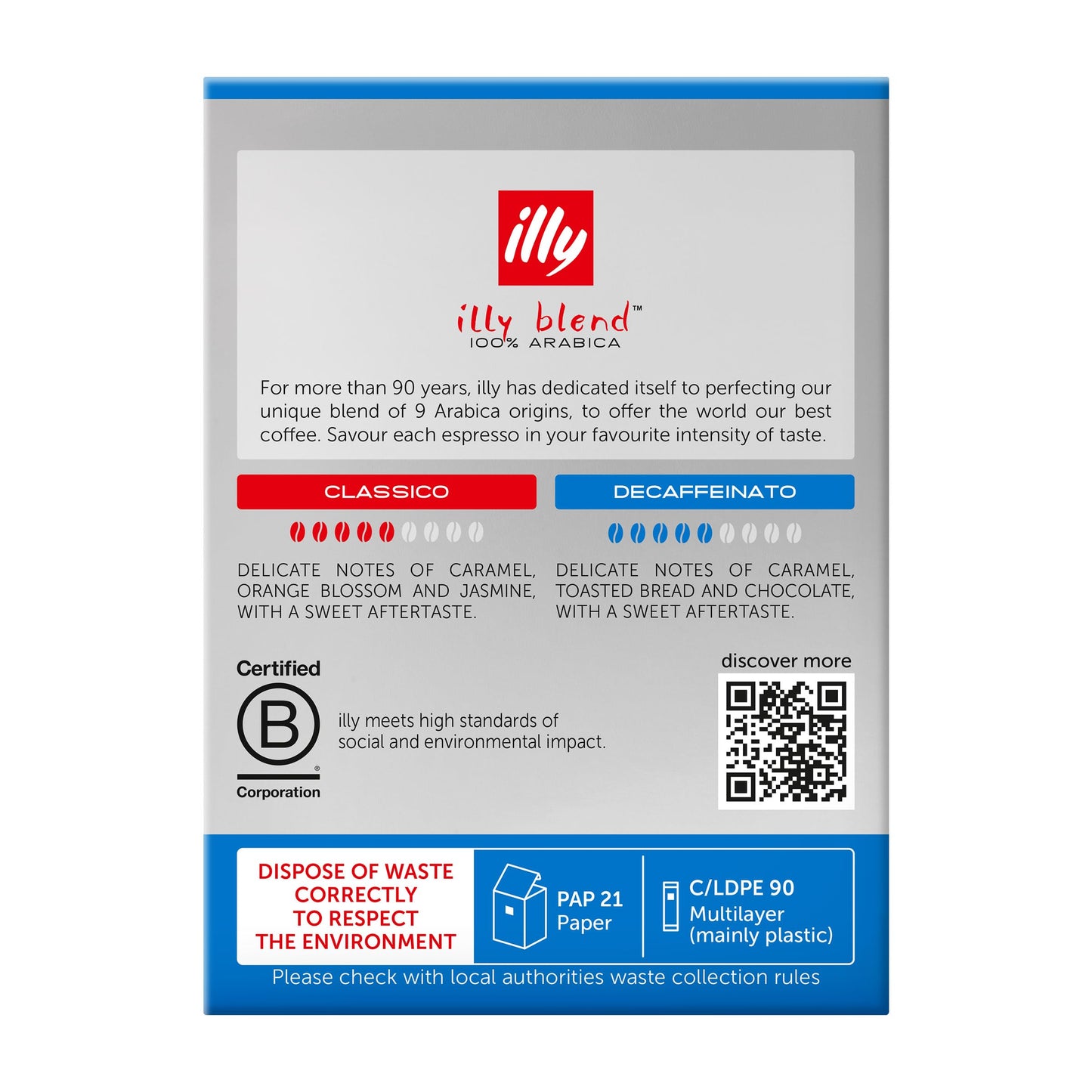 Illy Instant Coffee Singles, Classico Decaf Medium Roast, Caramel & Orange Blossom Notes, 40 Single-Serve Packets (2G Each) - Pr