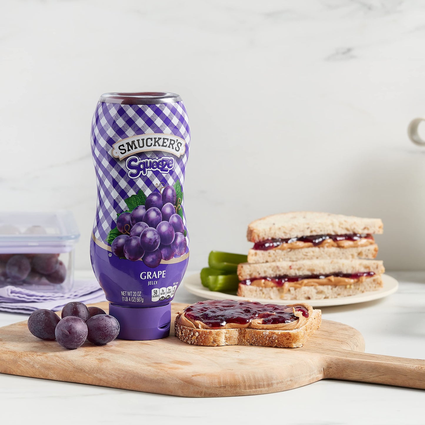 Smucker's Grape Squeezable Jelly, 20 Ounces (Pack of 12)