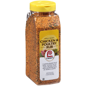 Lawry's Perfect Blend Chicken & Poultry Rub, 24.5 oz - Multicolor Seasoning for Flavorful Meals, Perfect for Grilling and Roasting