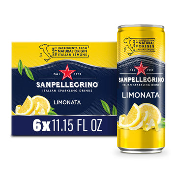 Sanpellegrino Italian Sparkling Drink Limonata, Sparkling Lemon Beverage, 6 Pack of Cans